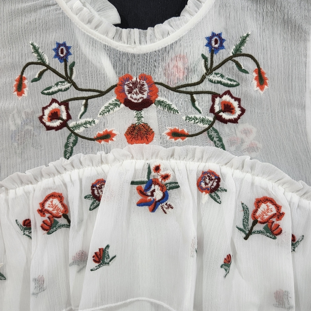 🆕️ MAX SPORT Embroidered Ruffle Dress - Picture 4 of 14